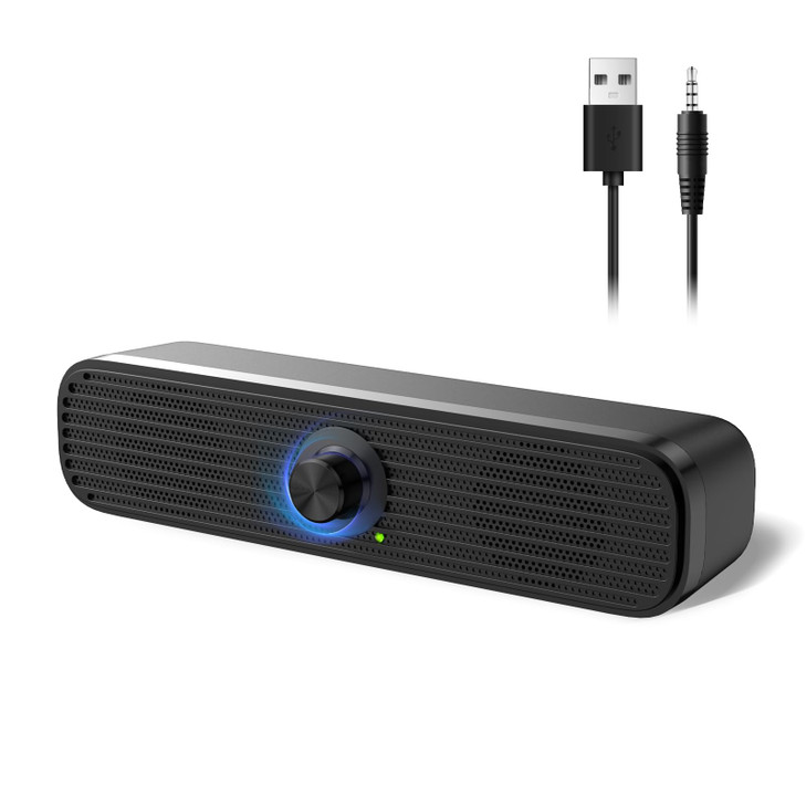 1Mii Computer Speakers for Desktop Laptop Tablet USB Powered PC Speakers Small Speakers Wired with Volume Control for Ce