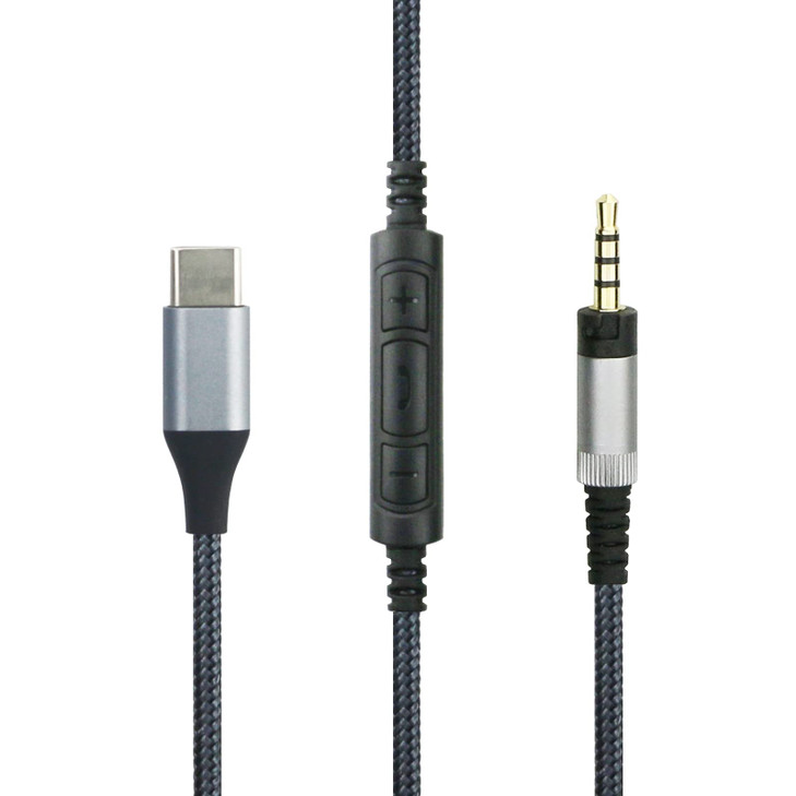 NewFantasia USB C Audio Cable Compatible with Sennheiser HD400S HD440 HD440BT HD450 HD450BTNC Headphone Remote Volume Mi