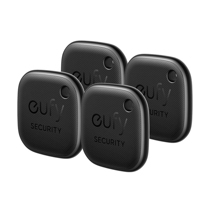 eufy Security by Anker SmartTrack Link Black 4Pack Android not Supported Works with Apple Find My iOS only Key Finder Bl