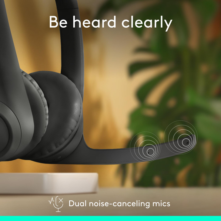 Logitech Zone 301 Wireless Bluetooth Headset with NoiseCanceling Microphone Compatible with Windows Mac Chrome Linux iOS