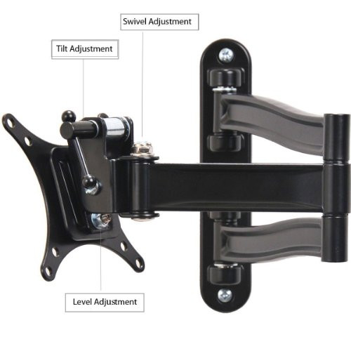VideoSecu TV Wall Mount Articulating Arm Tilt Swivel Bracket for Most 1939 TV Monitor Display VESA 100X100 75X75 up to 3