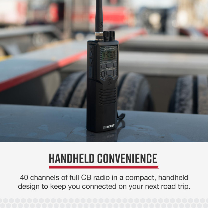 Cobra HHRT50 Road Trip CB Radio 2Way Handheld Emergency Radio with Access to Full 40 Channels NOAA Alerts Rooftop Magnet