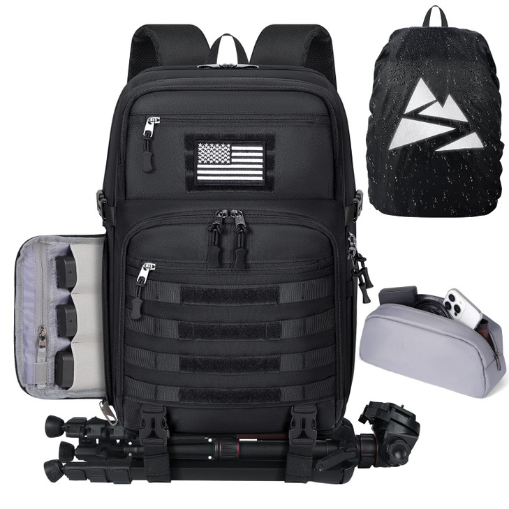 SDYSM Camera Backpack Bag Professional for DSLRSLR Mirrorless Camera Waterproof 156 inch Tactical Camera Bags for Photog
