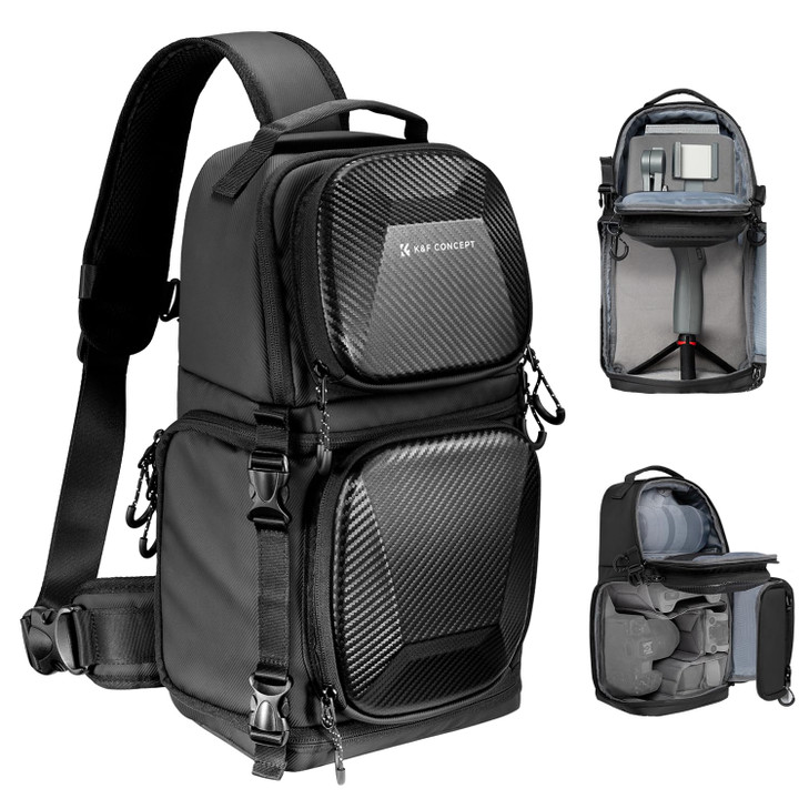 KF CONCEPT Camera Sling Bag Crossbody Bag Hardshell Camera Shoulder Backpack DSLRSLRMirrorless Camera Case Photography B