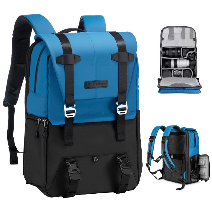KF Concept Camera Backpack Camera Bags for Photographers Large Capacity Camera Case with Raincover15156 Inch Laptop Comp