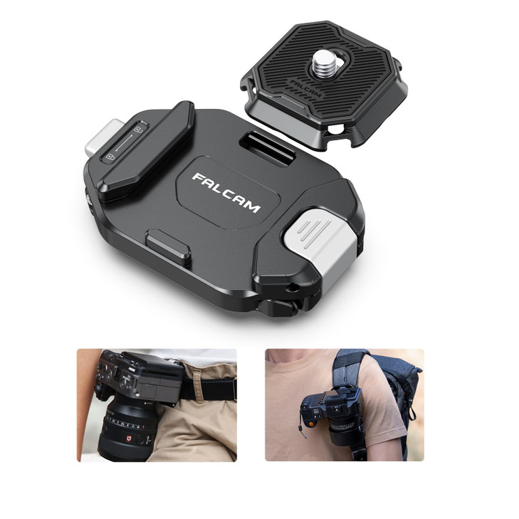 ULANZI F38 Camera Tripod Mount Quick Release System Camera Backpack Plate V2 Clip with 14 to 38 Screw Thread Universal M