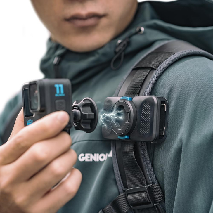 SUREWO 360 Rotation Magnetic Quick Release Backpack Clip Mount Compatible with Gopro Hero 13121198765DJI Osmo Action 65