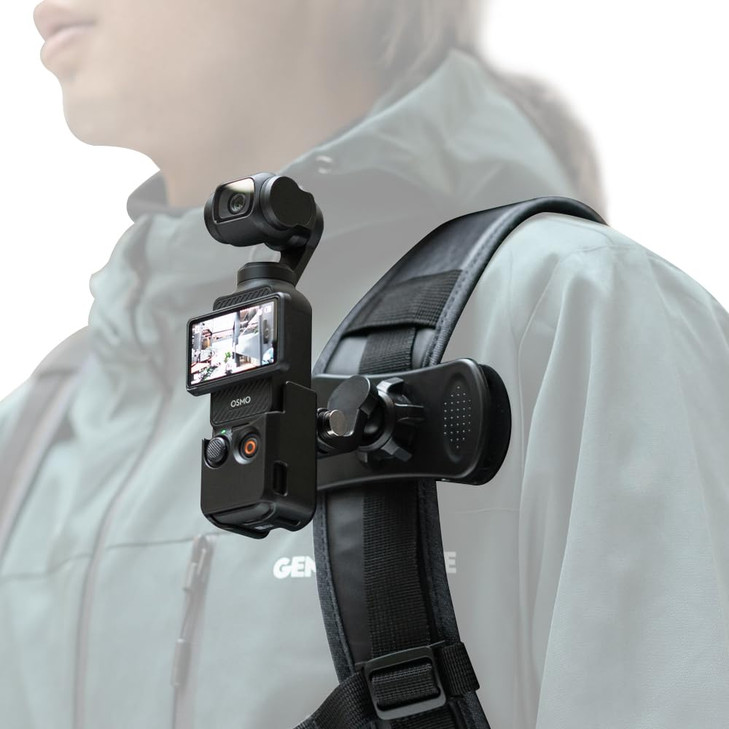 SKEZN Osmo Pocket 3 Backpack Strap Clip Mount 360 Rotation Backpack Quick Clip Clamp Mount with Extended Border Bag Belt