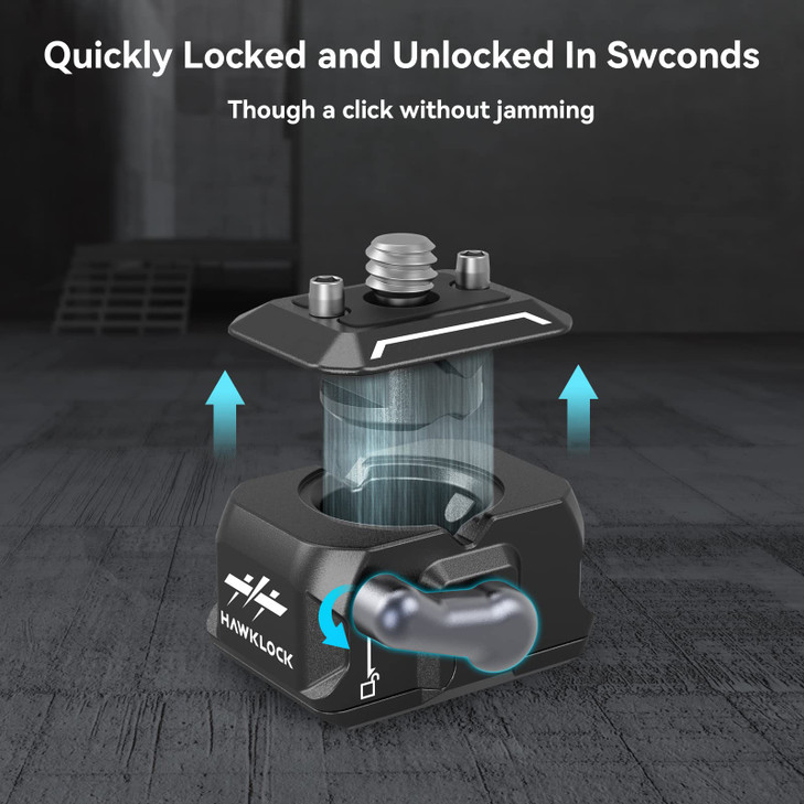 SMALLRIG Quick Release Plate Dropin HawkLock mini Quick Release Camera Mount Adapter with 14 Screw for Camera Clamp Supe