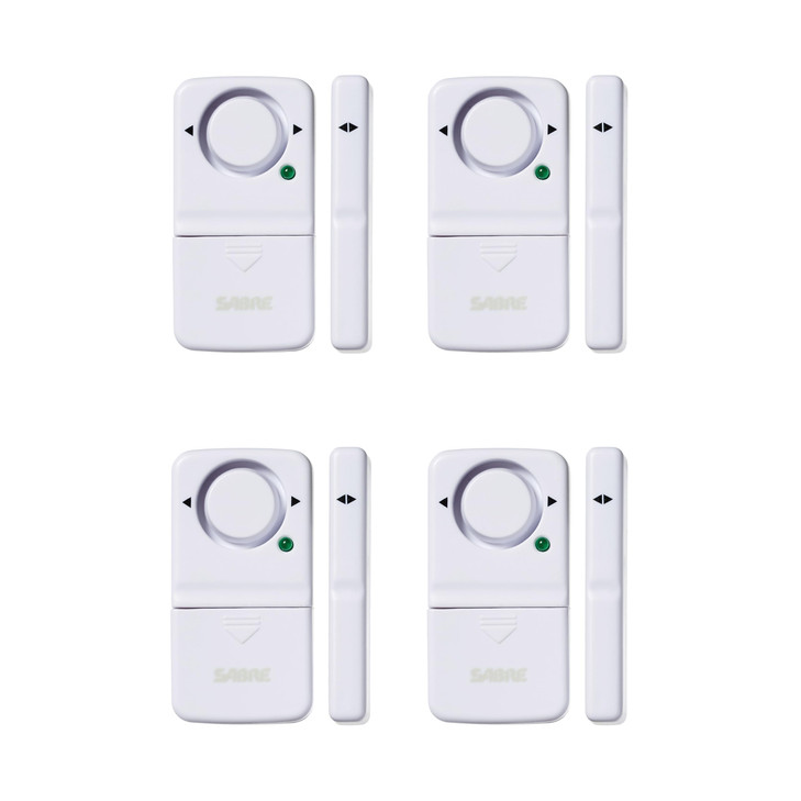SABRE Wireless Home Security Door Window Burglar Alarm with LOUD 120 dB Siren DIY EASY to Install