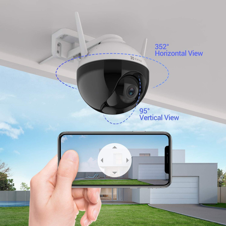 EZVIZ 360 Security Camera Outdoor WiFi Camera for Home Security Surveillance Camera No Subscription with Motion Detectio