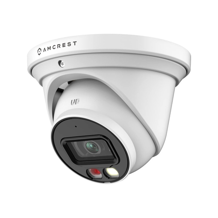 Amcrest 5MP AI Turret IP PoE Camera w 49ft Nightvision Security IP Camera Outdoor Builtin Microphone Human Vehicle Detec