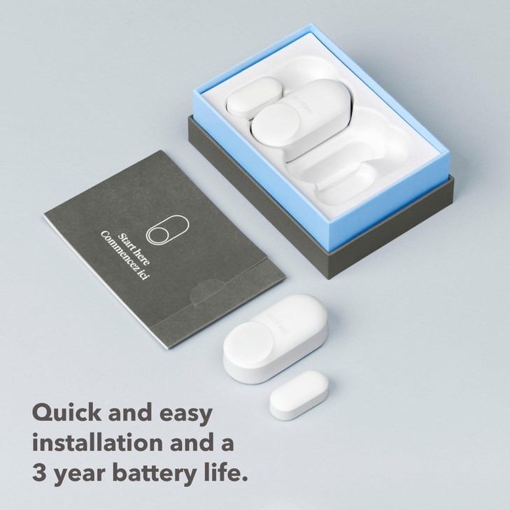 ecobee Smart Sensor for Doors Windows 2 Pack Wifi Contact Sensor for Home Security Energy Savings Compatible with Smart
