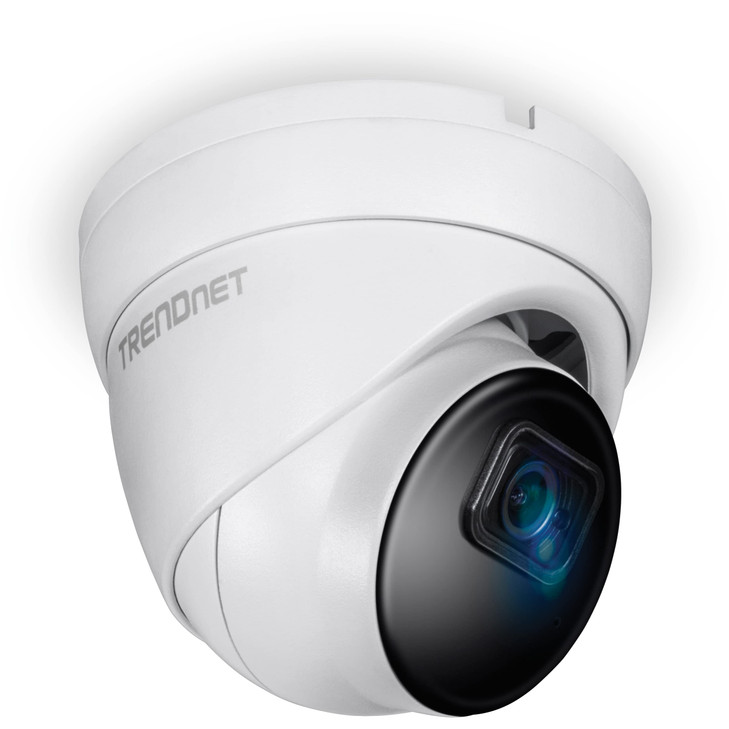 TRENDnet Indoor Outdoor 5MP H265 PoE IR Fixed Turret Network Camera IP66 Rated Housing IR Night Vision up to 30m 98 ft S