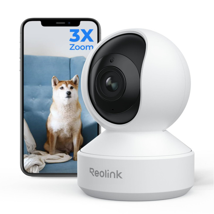REOLINK Smart 4K UHD Pan Tilt DualBand WiFi 6 Indoor Security Camera with 3X Optical Zoom AutoTracking PeoplePet Detecti