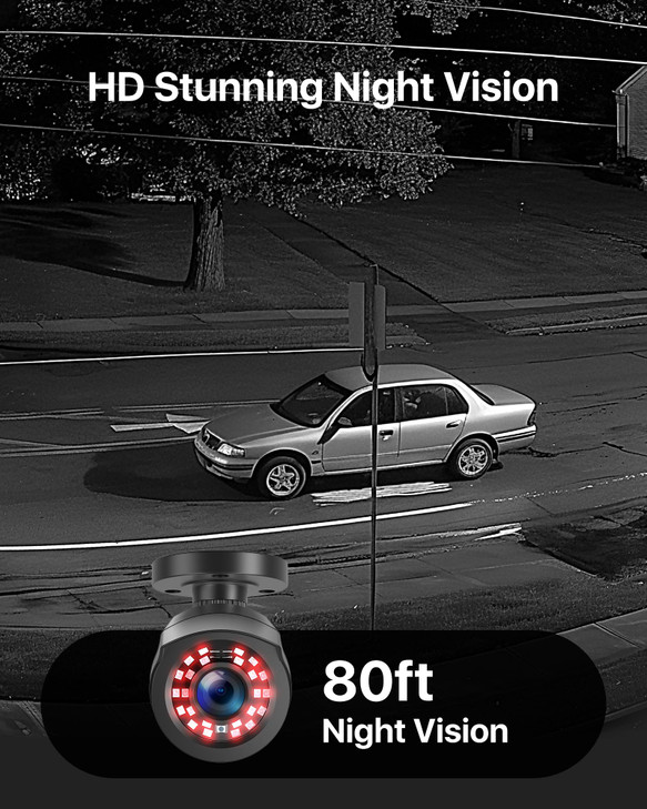 ZOSI 3K Lite Security Camera System Indoor OutdoorAI HumanVehicle DetectionNight VisionRemote Access4pcs 1080P 1920TVL W