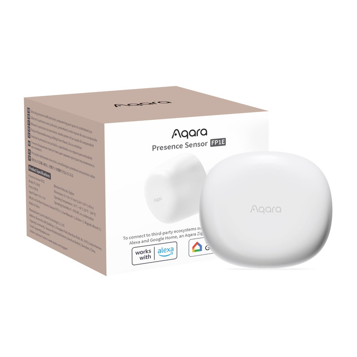 Aqara Zigbee Presence Sensor FP1E mmWave Radar Wired Motion Sensor AI Spatial Learning Supports HomeKit Alexa Google Hom
