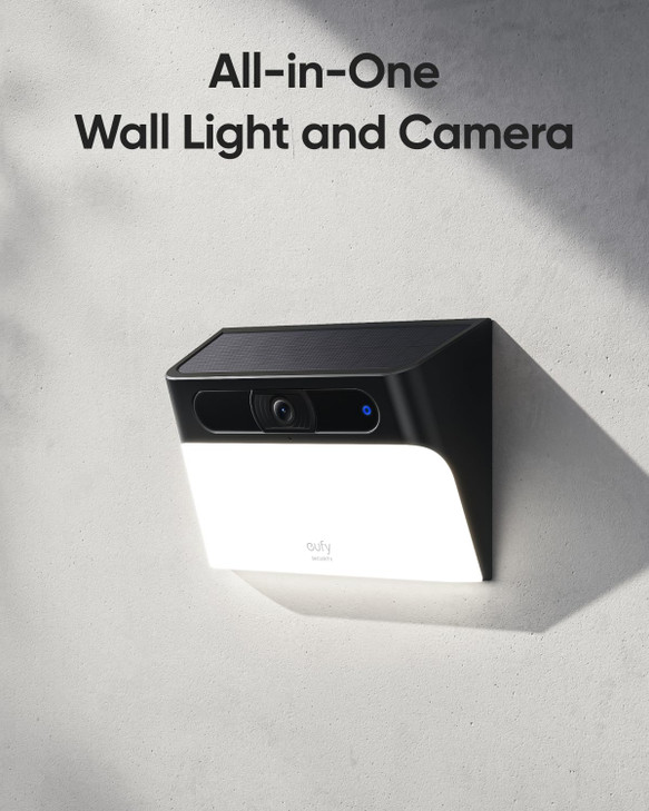 eufy Security Solar Wall Light Cam S120 Solar Security Cameras Wireless Outdoor Camera Forever Power Motion Activated Li