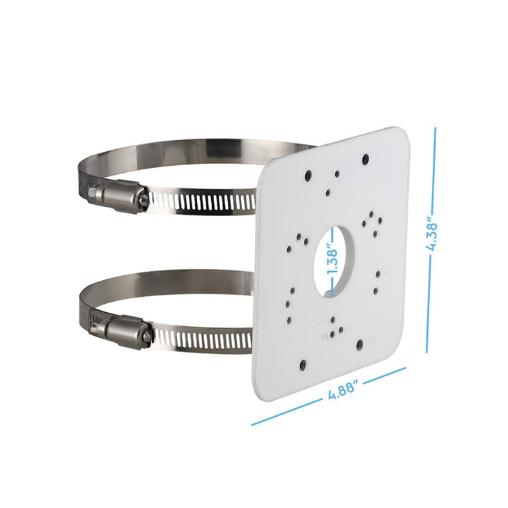 Amcrest AMCPFA152 Pole Mounting Bracket Compatible w AMCPFB203W AMCPFB204W IP4M1055EBW IP5MT1179EW IP8M2454E