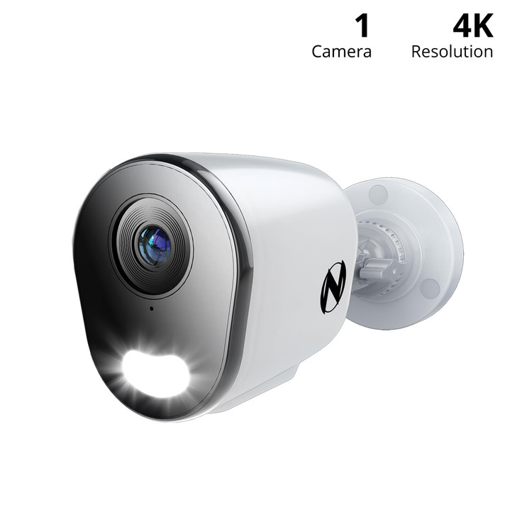 Night Owl Add On Wired IP 4K HD IndoorOutdoor Deterrence Bullet Camera with 2Way Audio 1Pack Bullet 1 Pack