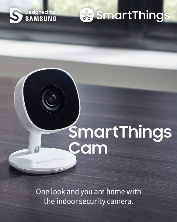 Samsung SmartThings Indoor Security Camera GPU999COVLBDA 1080P HD Video with HDR Night Vision Advanced Motion Detection