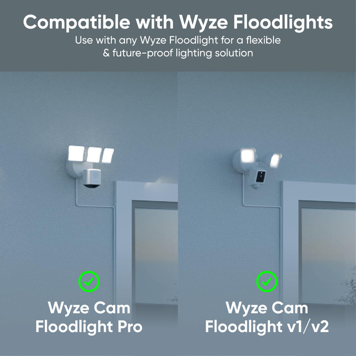 Wyze Floodlight Cam Plugin Mount for Wyze Floodlight Cameras v1v2Pro Electrical Box with 20ft WeatherResistant Outdoor P