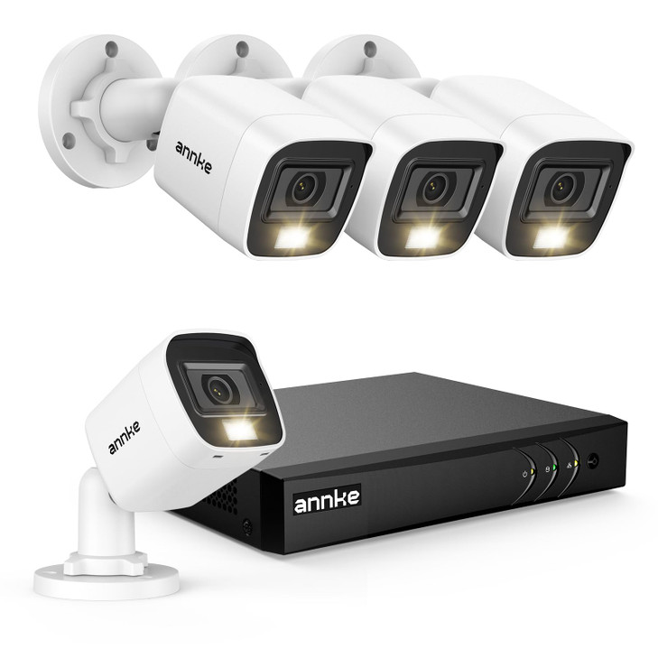 ANNKE 8CH 3K Lite Wired Security Camera System H265 DVR with AI HumanVehicle Detection 4X 1080p CCTV Bullet Cams Smart C