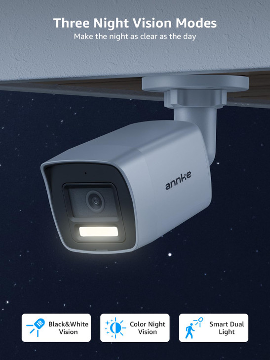 ANNKE C800 4K 8MP PoE Security Camera with AI HumanVehicle Detection H265 Bullet IP Outdoor Camera FOV 96 Wide Angle 4mm