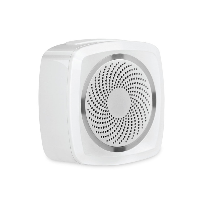 Feit Electric Smart Indoor WiFi Audible Home Security Alarm with Flashing Lights Wireless Rechargeable and Connects to S