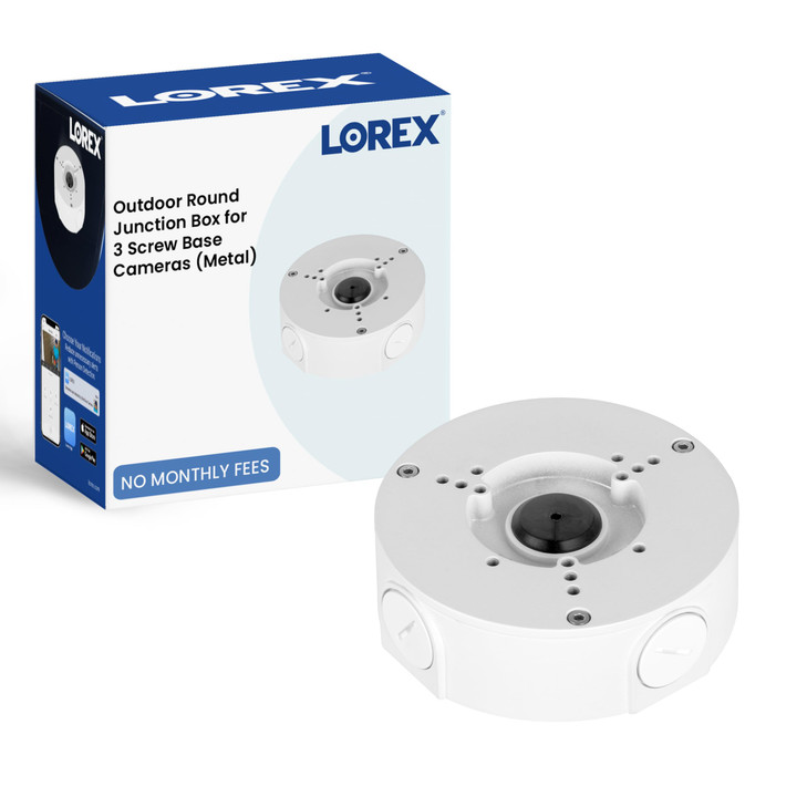 Lorex Home Improvement Outdoor Security Camera Junction Box Waterproof Electrical Box for Mounting Bullet or Dome Survei