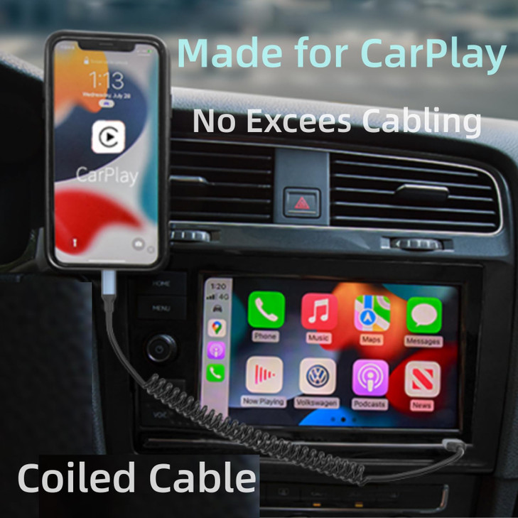 Coiled USB C Cable 2Pack Retractable USB C Charger Cable Car Play iPhone 15 Car Charger Cord 3ft USB Type C Charger Cabl