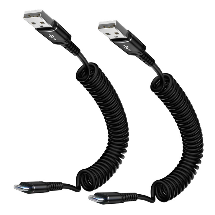 USB C Android Auto Carplay Cable Fast Charging for iPhone 17 Pro MaxAir16e16 Pro Max15 2Pack 3ft Retractable Type C Car