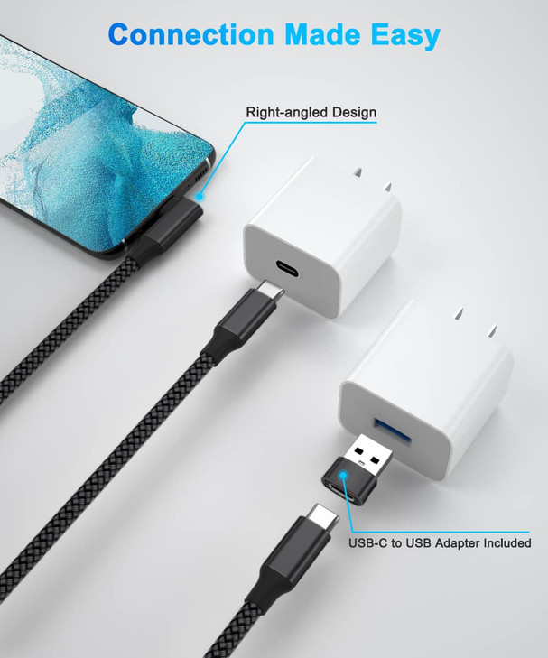 Elebase USB Type C to C 100W Charging Cable 66FT with USB A AdapterPD Fast Charger Cord for iPhone 16 15 Plus Pro MaxAir