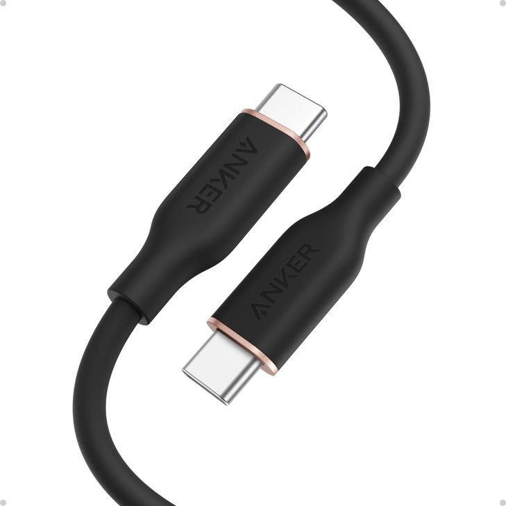 Anker USB C Cable Type C Flow Cord Fast Charging for iPhone 17 Series MacBook Pro 2020 and More USB 20 240W 1 Black 3FT