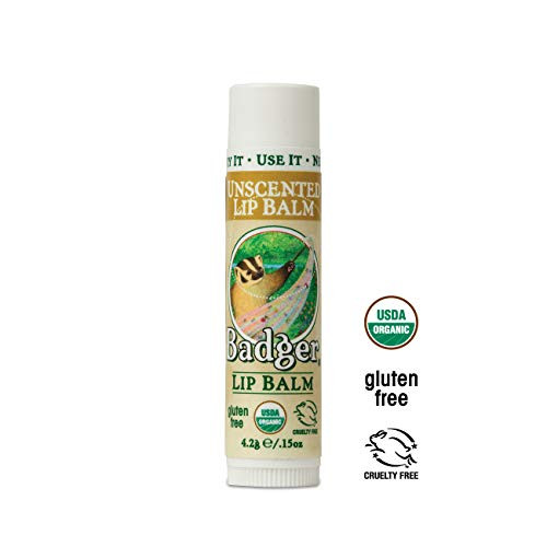 Badger Unscented Classic Lip Balm, USDA Certified Organic, Moisturizing, 0.15 oz (2 pack) online at globaldelivered