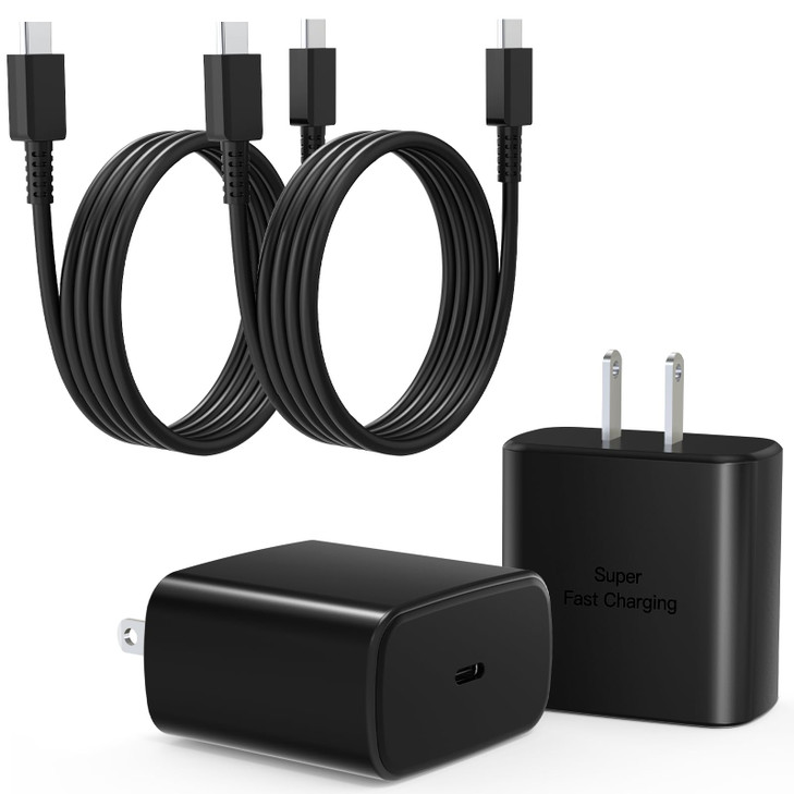 45W Super Fast Charger Block 2Pack Type C Fast Charging Block with 3FT USB C Charger Cable Compatible with Samsung Galax