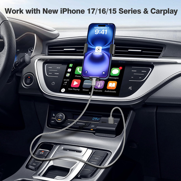 Elebase iPhone 17 16 Pro Max Charging Cable 153366FT 3PackUSB A to Type C Car Charger CordUSBC Carplay Cable for New App