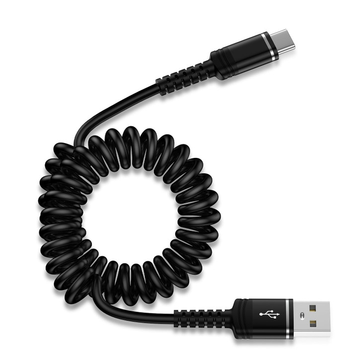 Coiled USB C Charger Cable 3ft for iPhone 17 Pro Max Air 16 Pro Max16 Plus16 Pro16 15 Retractable Short Android Auto Car