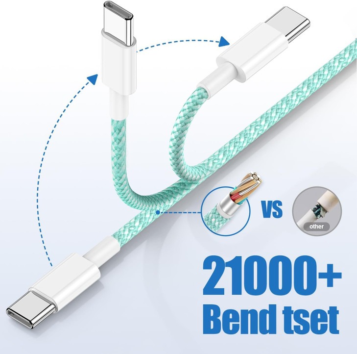 USB C to C Charging Cable 6ft 60W Fast Type C to C Charger Cord Long for Apple iPhone 17 Pro Max17 Air16 Pro Max15 Plus