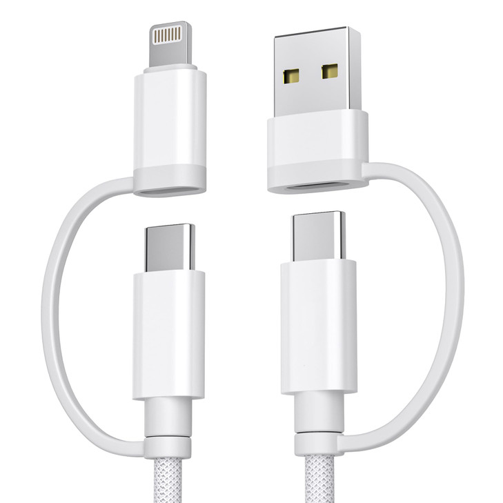 Basesailor for iPhone 17 16 Pro 4 in 1 USB C Charger CableUniversal Charging Cord 66FT for AirPods 44th Generation60W Mu