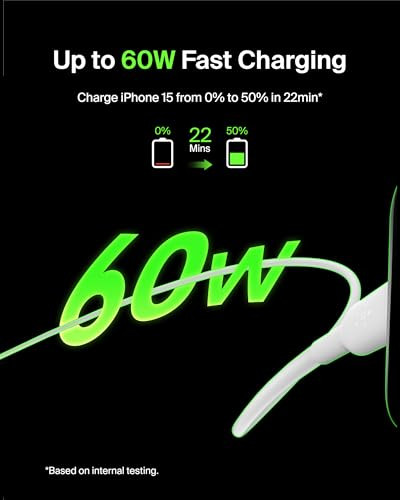 Belkin USBC to USBC Fast Charging Cable 1M33ft for iPhone 17 iPhone 17 Pro iPhone 16 iPhone 16 Pro Galaxy S25 S24 Note P