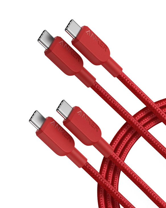 Anker USB C to USB C CableTypeC Fast Charging Cord 6FT2Pack for iPhone 1716 SeriesiPad Air 4MacBook Pro 2022 and More Re