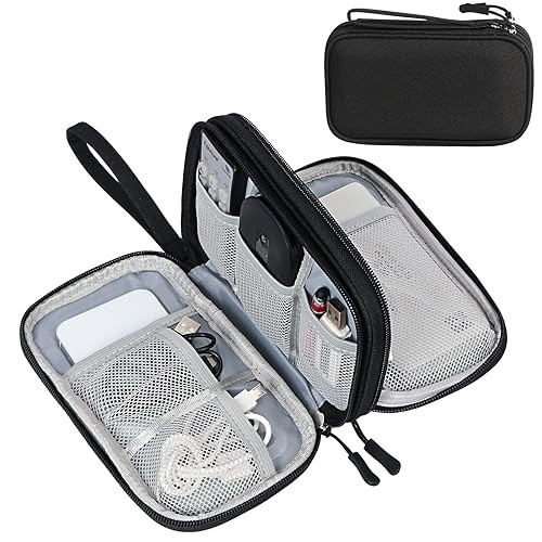 FYY Electronic Organizer Travel Cable Organizer Bag Pouch Electronic Accessories Carry Case Portable Waterproof Double L