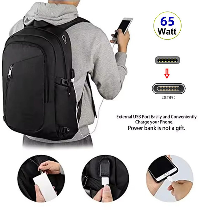 xiwai Practical 65W USBC Backpack Charging Cable USB20 TypeC Male to Female Extension Cord for Backpack Crossbody Conven
