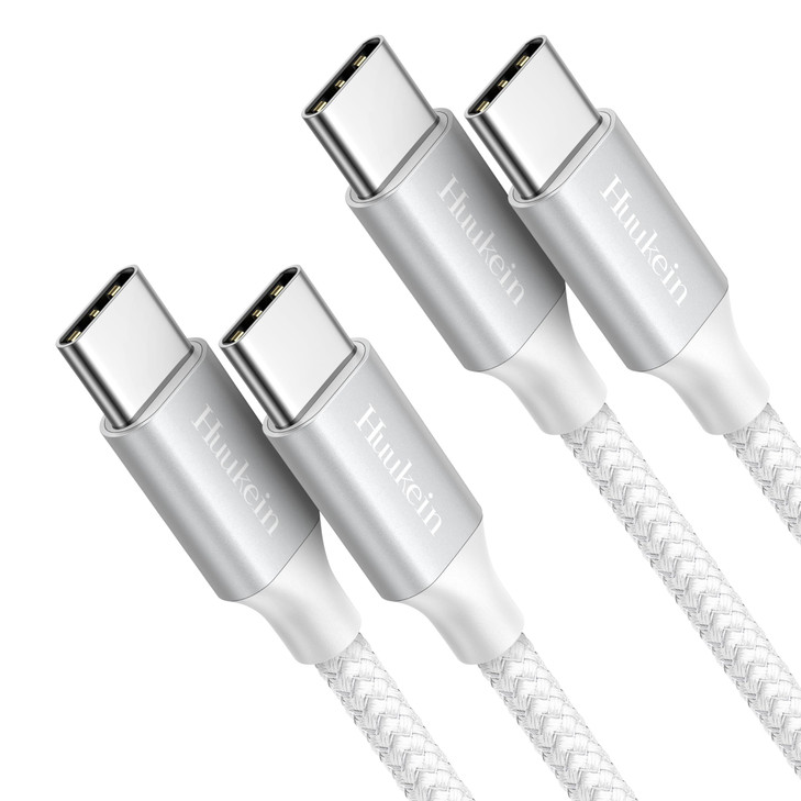 Huukein USB C to USB C Cable 3ft 2Pack Type C Cable Fast Charging for iPhone 16 15 Charger Cord for iPadAir for Samsung
