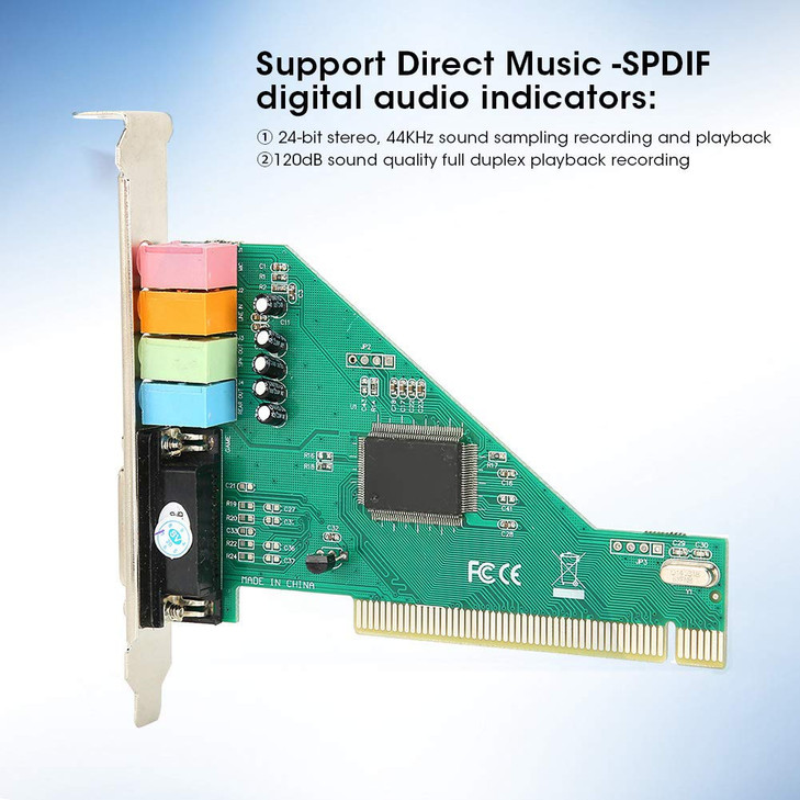 Desktop and Peripherals Pci Sound Card Channel 41 for Computer Desktop Internalo Karte Stereo Surround Cmi8738 Computer