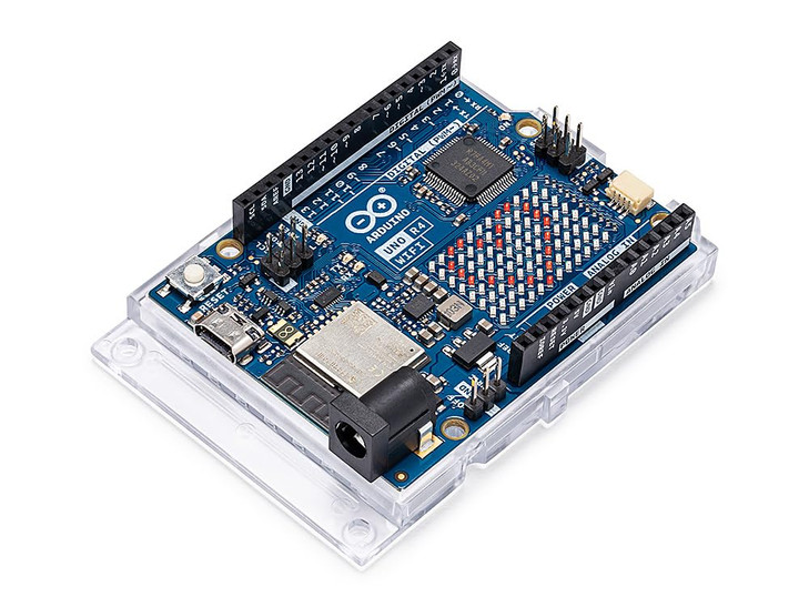 Arduino UNO R4 WiFi ABX00087 Renesas RA4M1 ESP32S3 WiFi Bluetooth USBC CAN 12bit DAC OP AMP Qwiic Connector 12x8 LED Mat