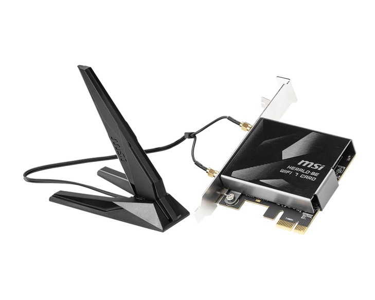 MSI HeraldBE WIFI 7 MAX WiFi 7 80211BE Bluetooth 54 PCIe MultiLink Operation Technology External Antenna