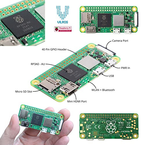 Vilros Raspberry Pi Zero 2 W Basic Starter Kit with Muti Purpose Case Incudes Pi Zero 2 W Board Multi Use Case Power Sup