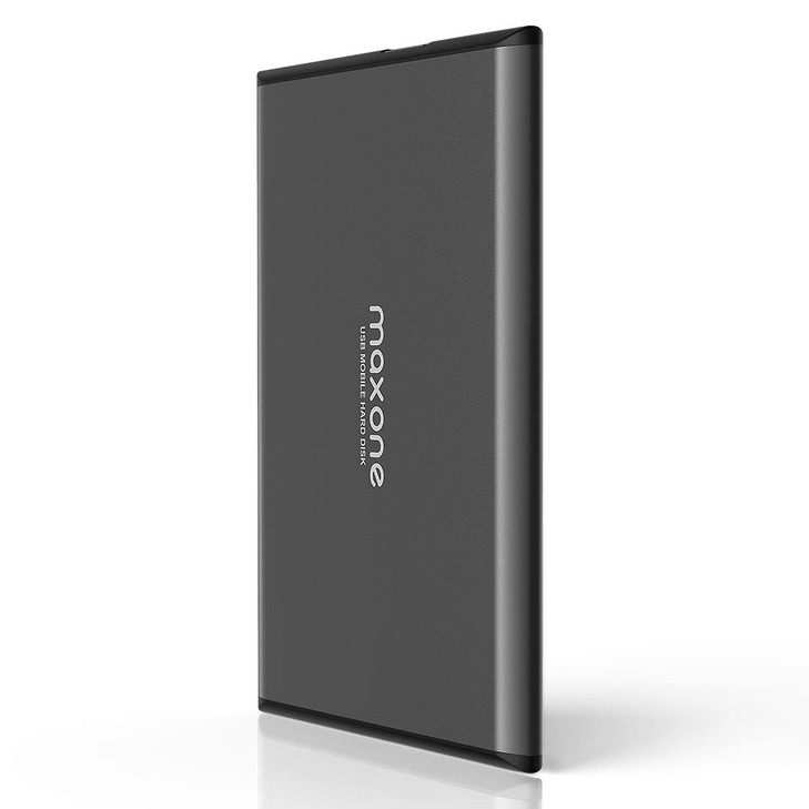 Maxone 1TB Ultra Slim Portable External Hard Drive HDD USB 30 Compatible with PC Laptop Charcoal Grey